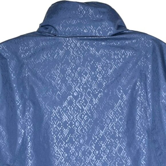 Eddie Bauer Packable Rainfoil Jacket With Zip Away Hood - Blue - M - Picture 8 of 13